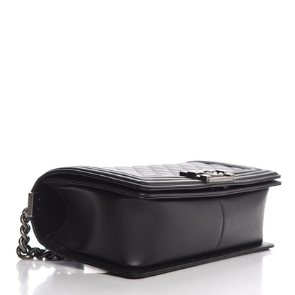 Chanel Calfskin Quilted Medium Boy Flap Black 4 of 8