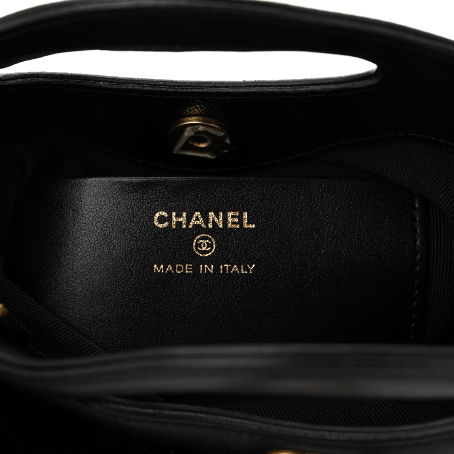 Chanel Suede Shiny Crumpled Calfskin Quilted Nano 31 Shopping Bag Black 6 of 10