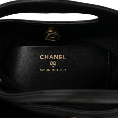 Chanel Suede Shiny Crumpled Calfskin Quilted Nano 31 Shopping Bag Black 6 of 10