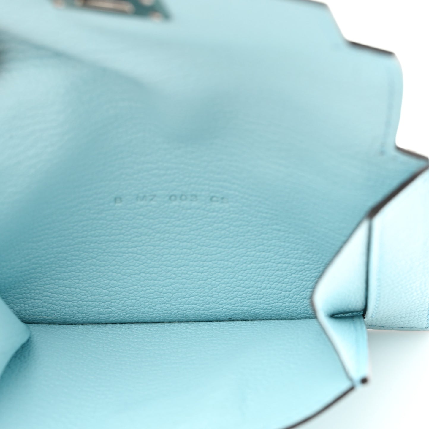 Chevre Mysore Kelly Pocket Compact Wallet Bleu Atoll