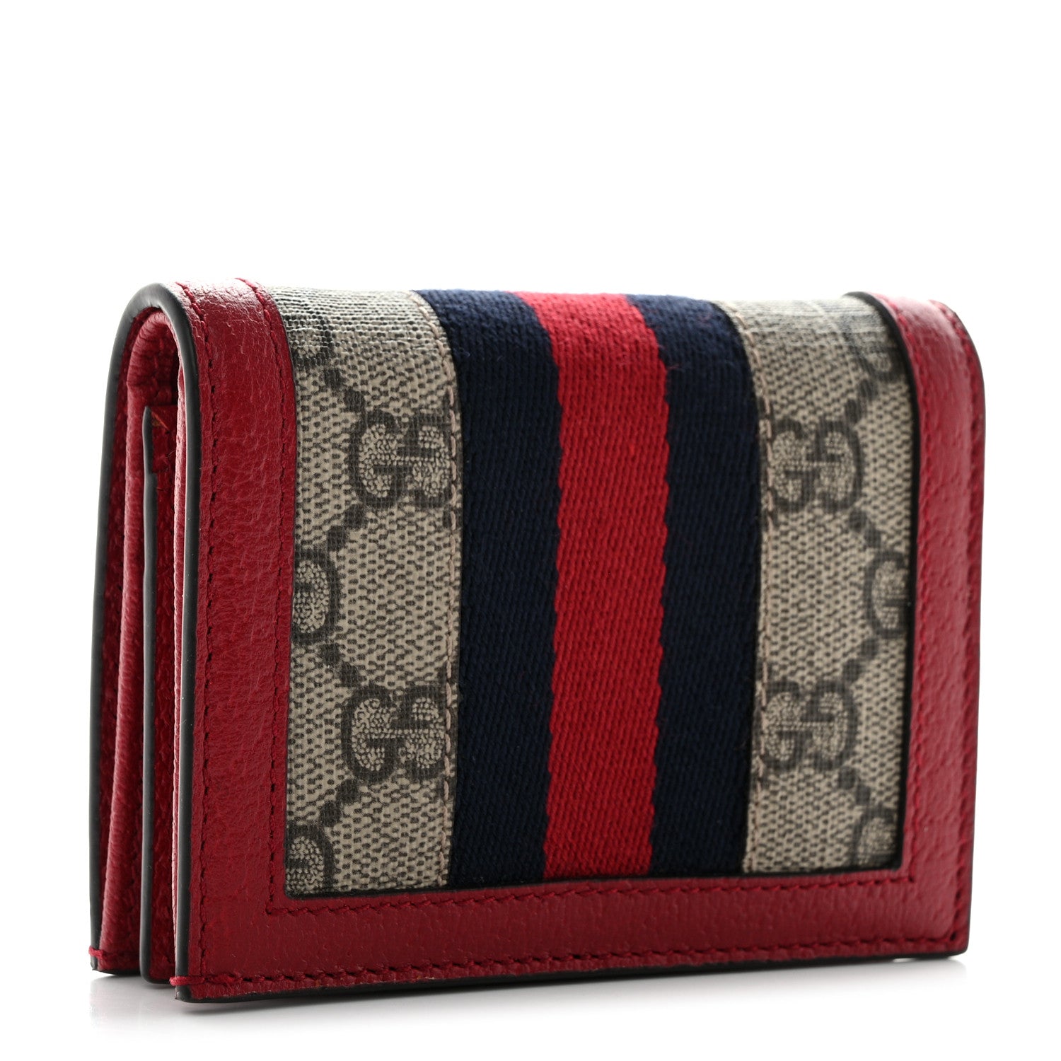 Gucci GG Supreme Monogram Queen Margaret Card Case Red 3 of 9