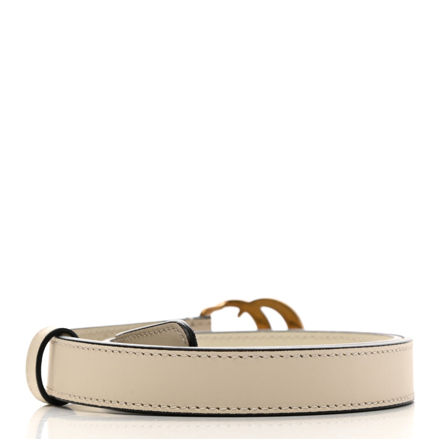 Moon Calfskin Double G 20mm Belt 70 28 Mystic White