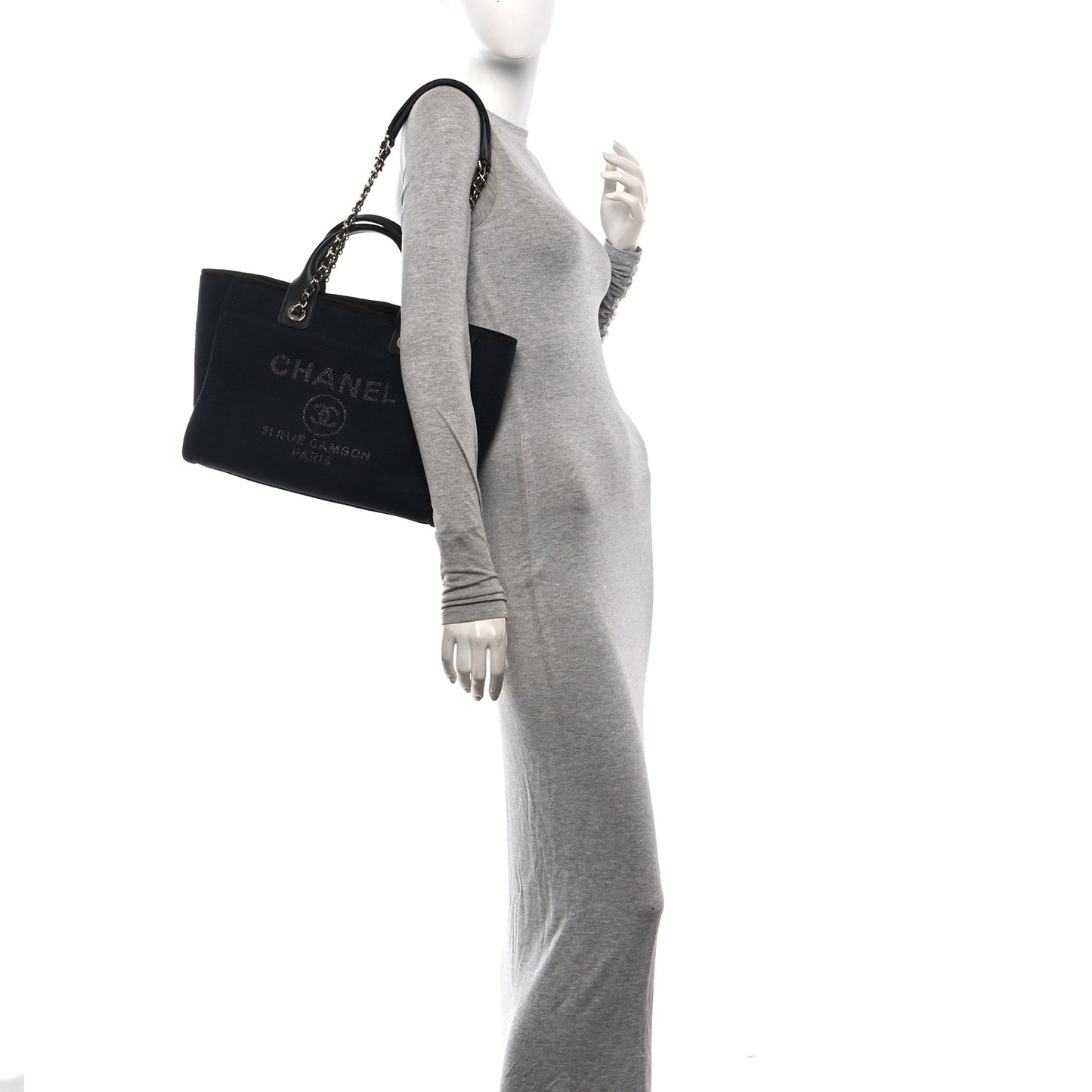 Mixed Fibers Small Deauville Tote Black