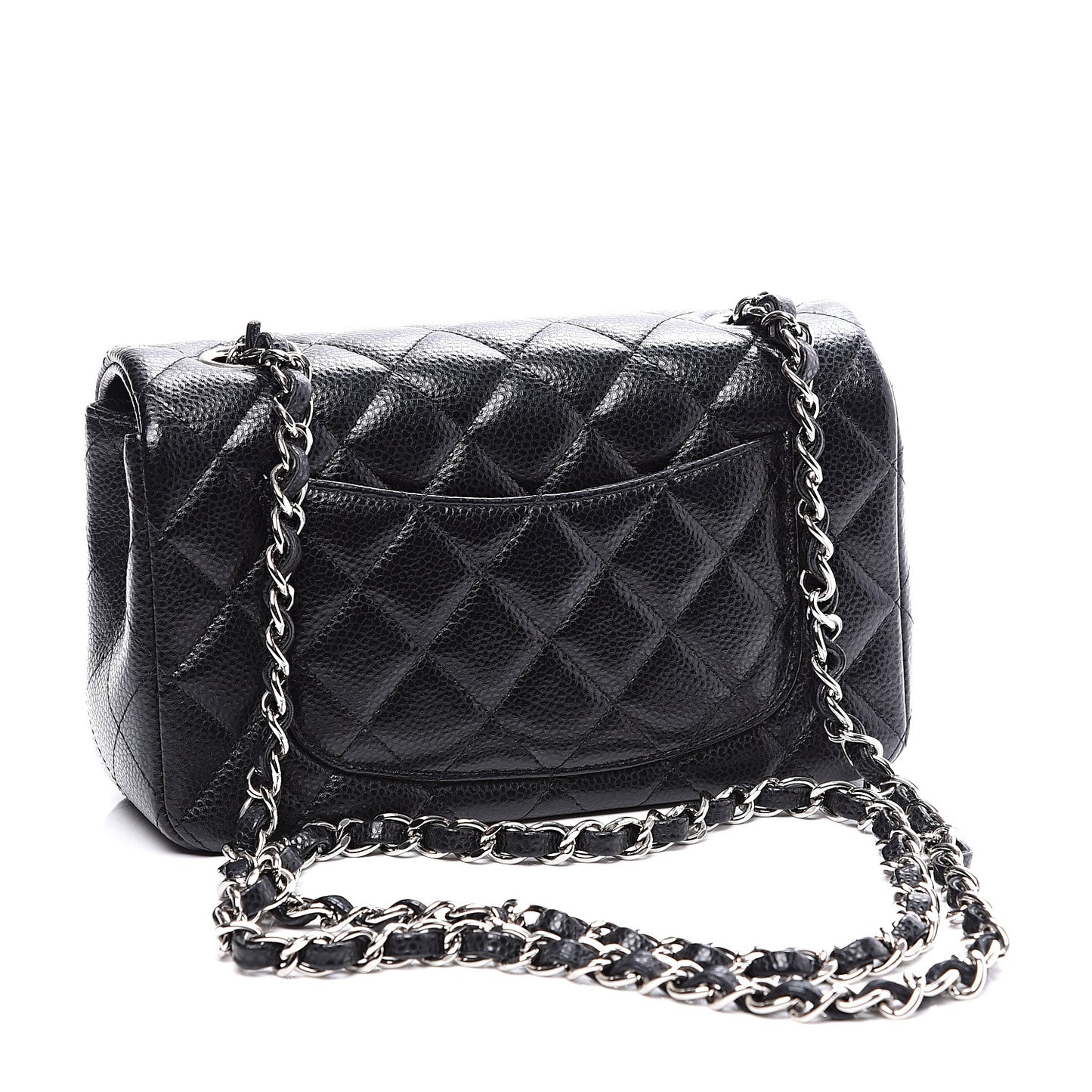 Caviar Quilted Mini Rectangular Flap Black