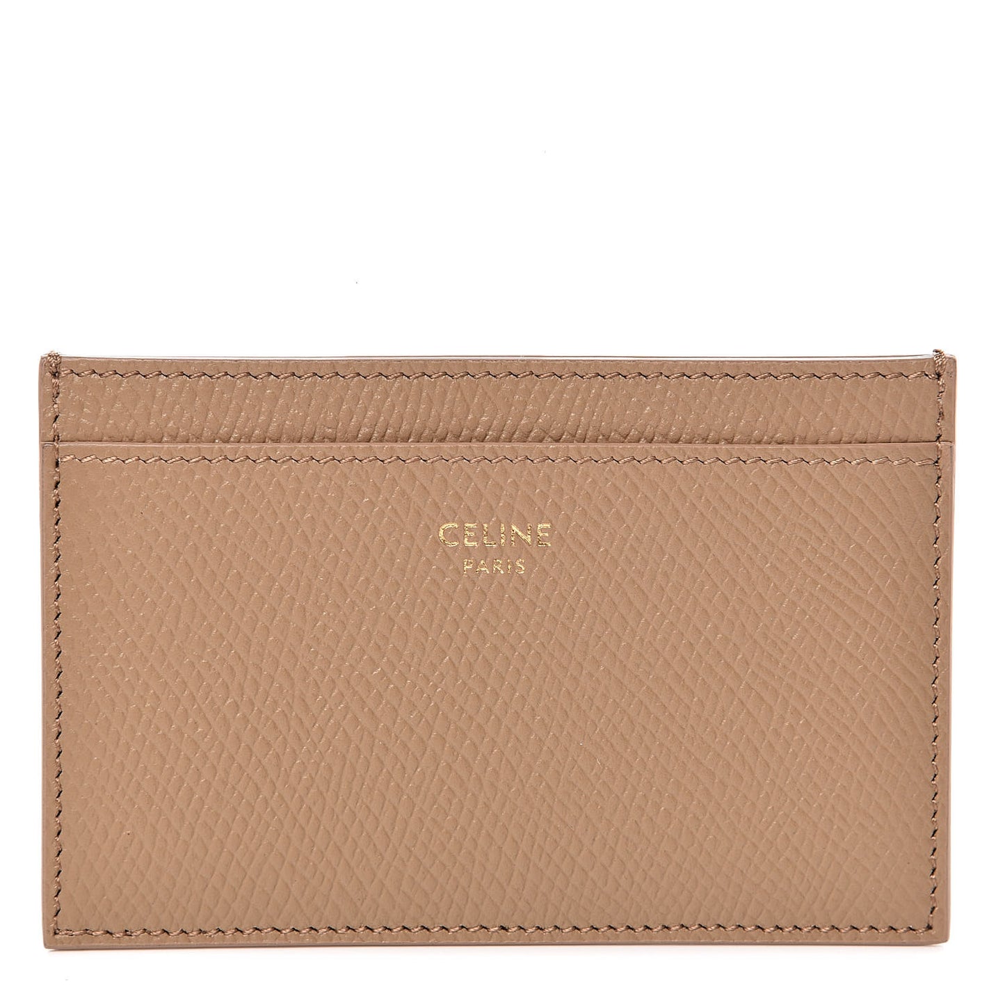 Grained Calfskin Card Holder Light Camel