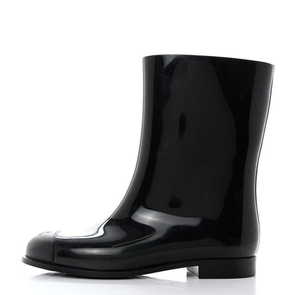 Chanel Rubber Rain Boots 40 Black 1 of 8