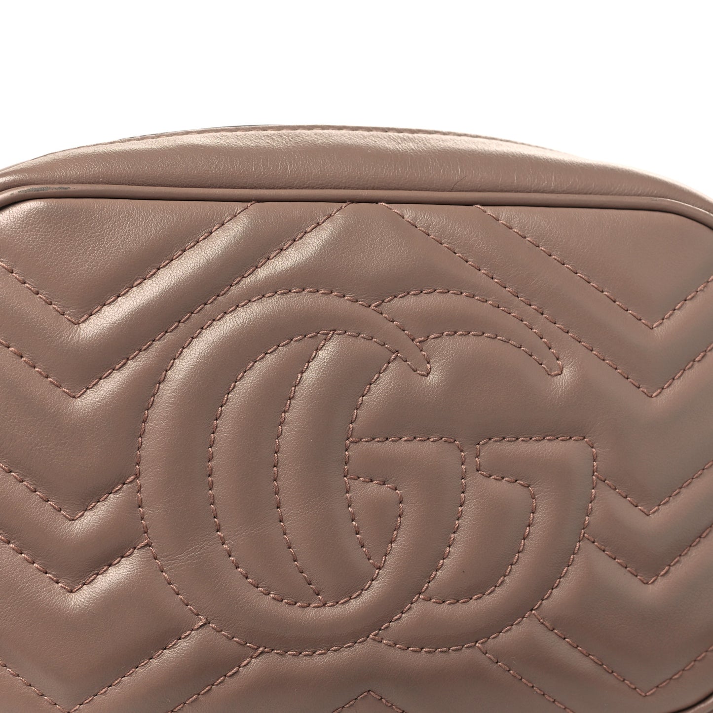 Calfskin Matelasse Mini GG Marmont Chain Shoulder Bag Porcelain Rose