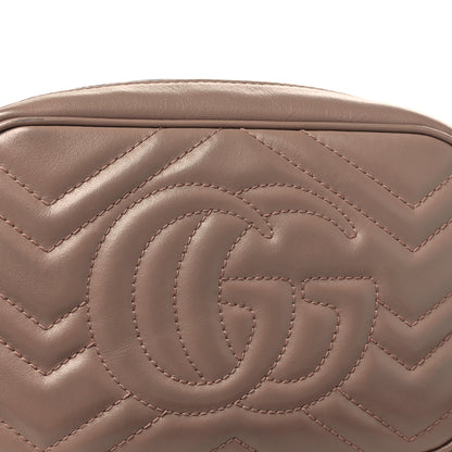 Gucci Calfskin Matelasse Mini GG Marmont Chain Shoulder Bag Porcelain Rose 11 of 12