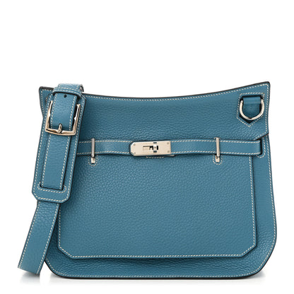 Hermes Taurillon Clemence Jypsiere 28 Blue Jean 1 of 10