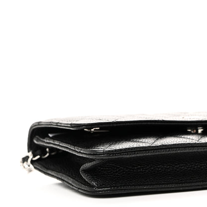Chanel Caviar Quilted Wallet On Chain WOC Black 10 of 12