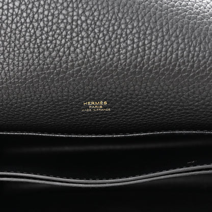 Hermes Taurillon Clemence Sac Roulis 23 Black 6 of 9