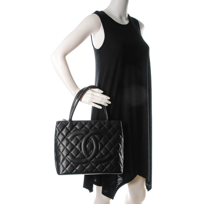 Chanel Caviar Quilted Medallion Tote Black 2 of 7