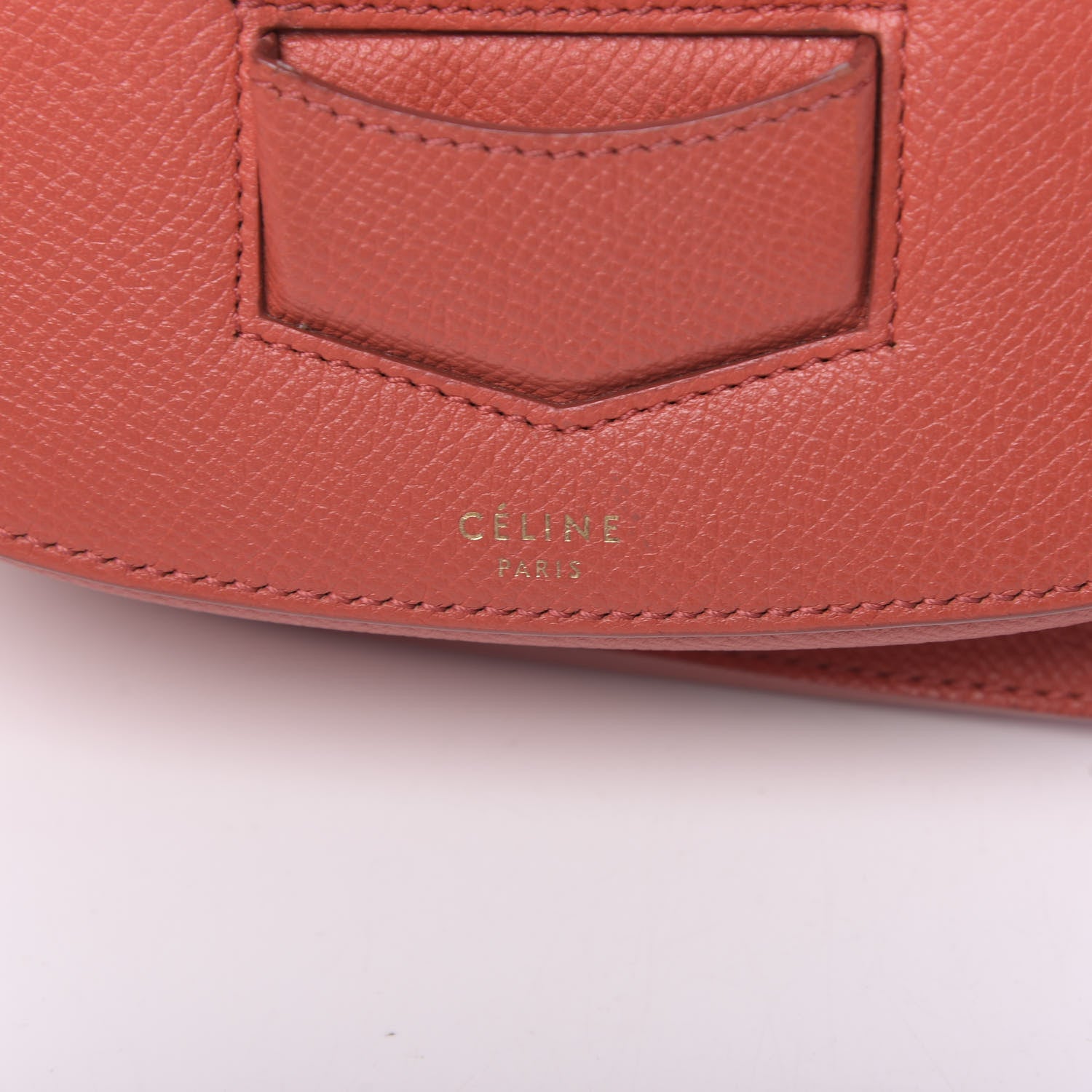 Celine Grained Calfskin Small Trotteur Terracotta 6 of 9