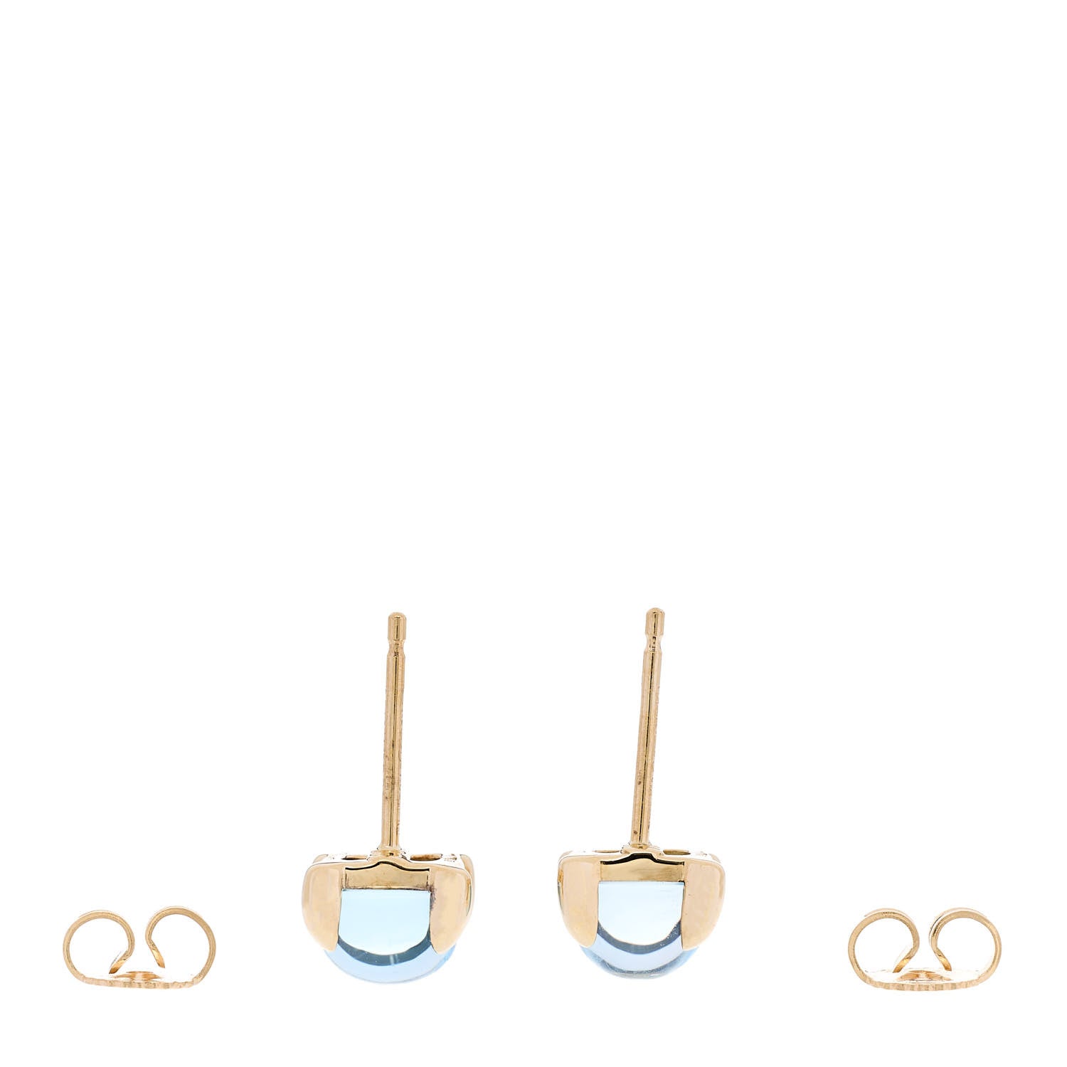 Tiffany 18K Yellow Gold Blue Topaz Paloma Picasso Sugar Stacks Earrings 3 of 5