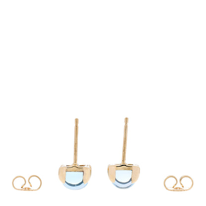 Tiffany 18K Yellow Gold Blue Topaz Paloma Picasso Sugar Stacks Earrings 3 of 5
