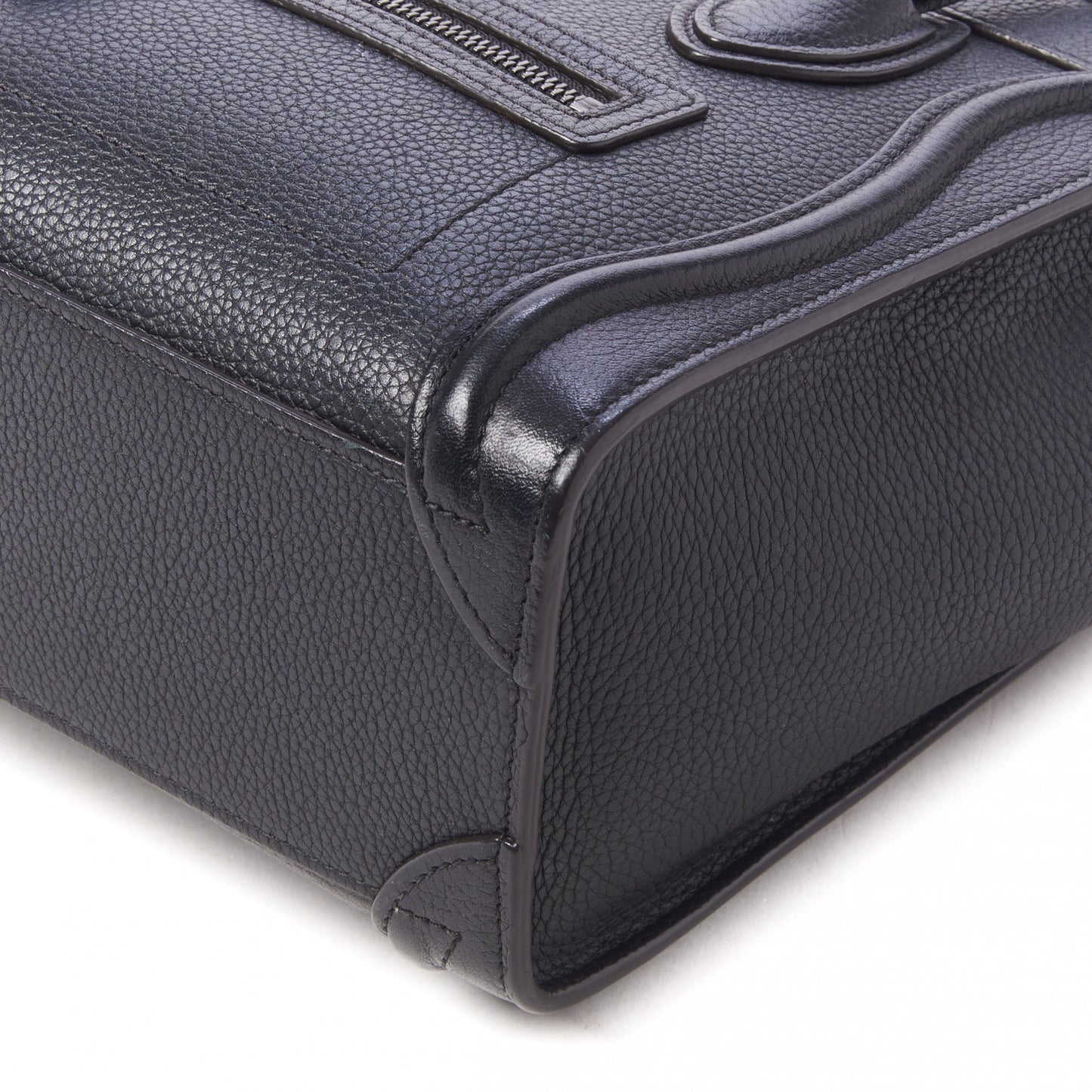 Drummed Calfskin Nano Luggage Black