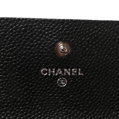 Chanel Caviar Quilted Large Gusset Flap Wallet Black 6 of 9