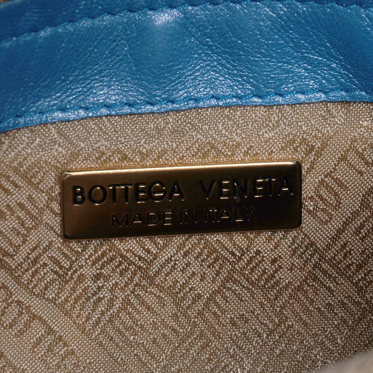 Vintage Nappa Intrecciato Crossbody Bag Light Blue