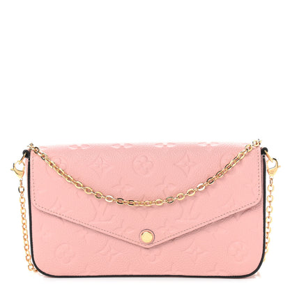Louis Vuitton Empreinte Pochette Felicie Chain Wallet Rose Poudre 1 of 11