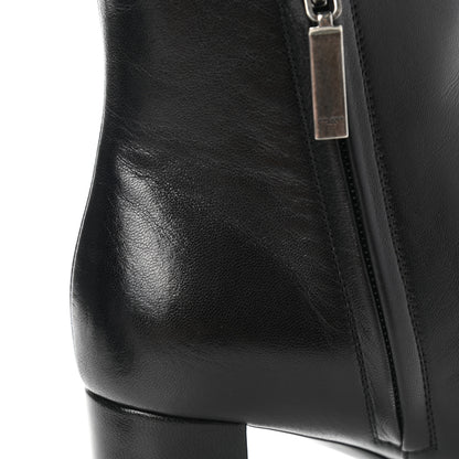 Saint Laurent Nappa Loulou Ankle Zip Boot 36.5 Black 8 of 16