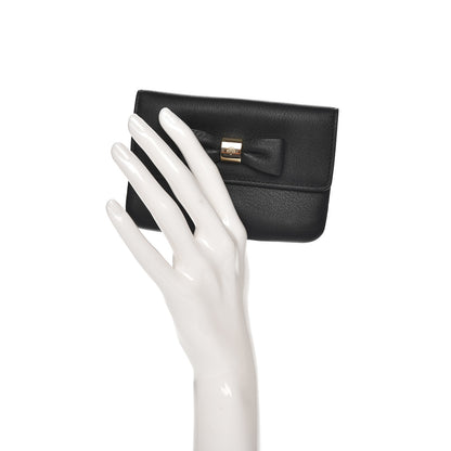 Mulberry Goatskin Bow Coin Purse Black 2 of 7
