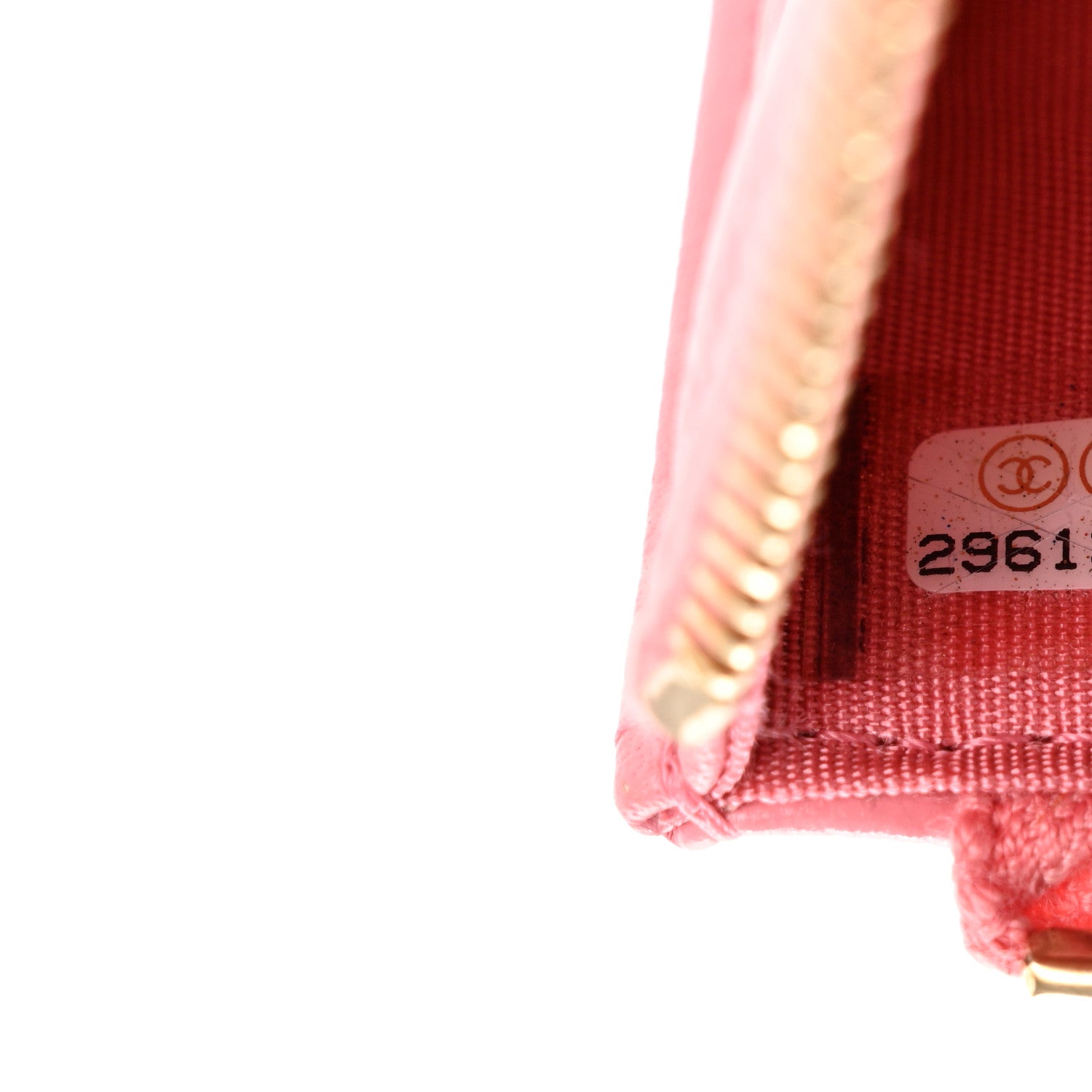 Chanel Caviar Camellia Embossed Classic Flat Wallet Pouch Pink 7 of 9