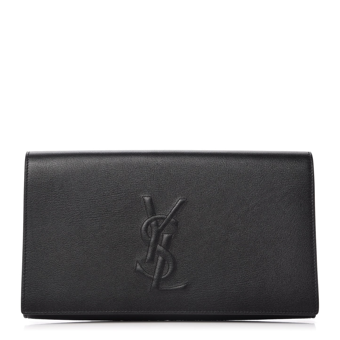 Calfskin Monogram Large Belle De Jour Clutch Black
