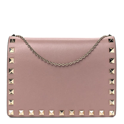 Valentino Garavani Vitello Rockstud Wallet on Chain Poudre 1 of 5
