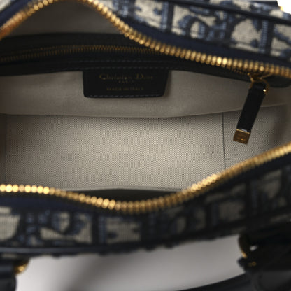 Christian Dior Oblique Medium D-Vibe Bowling Bag Blue 5 of 10
