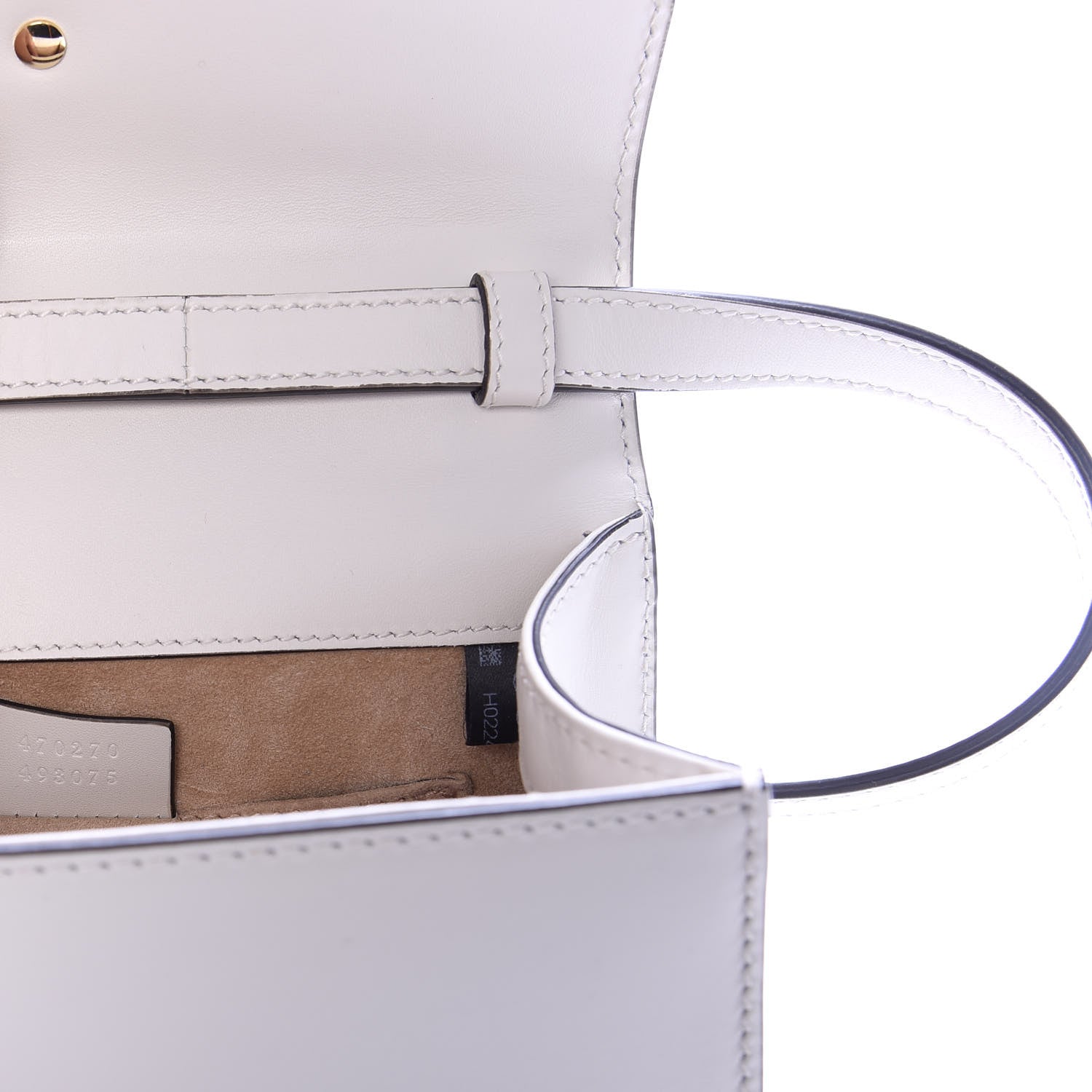 Gucci Calfskin Mini Sylvie Top Handle Bag White 10 of 10