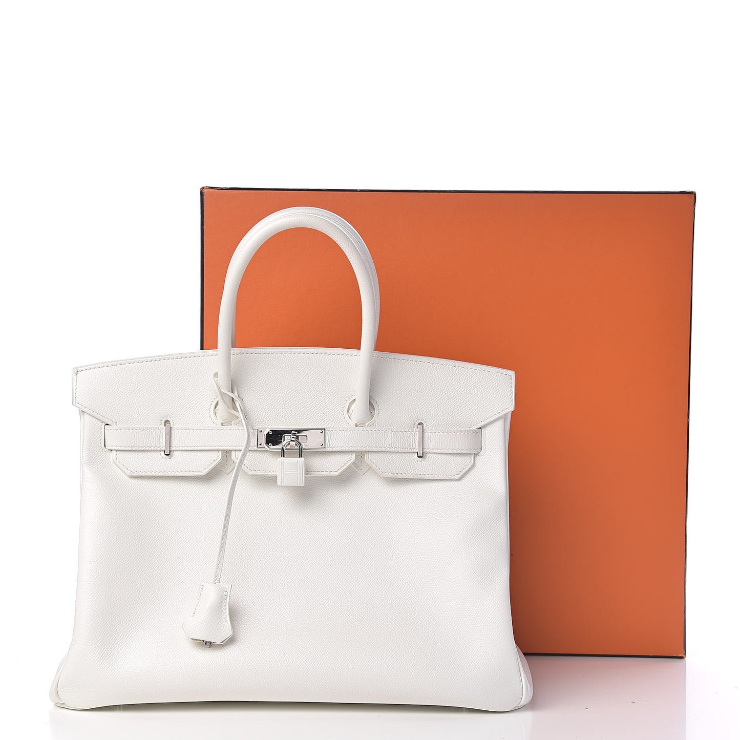 Epsom Birkin 35 White