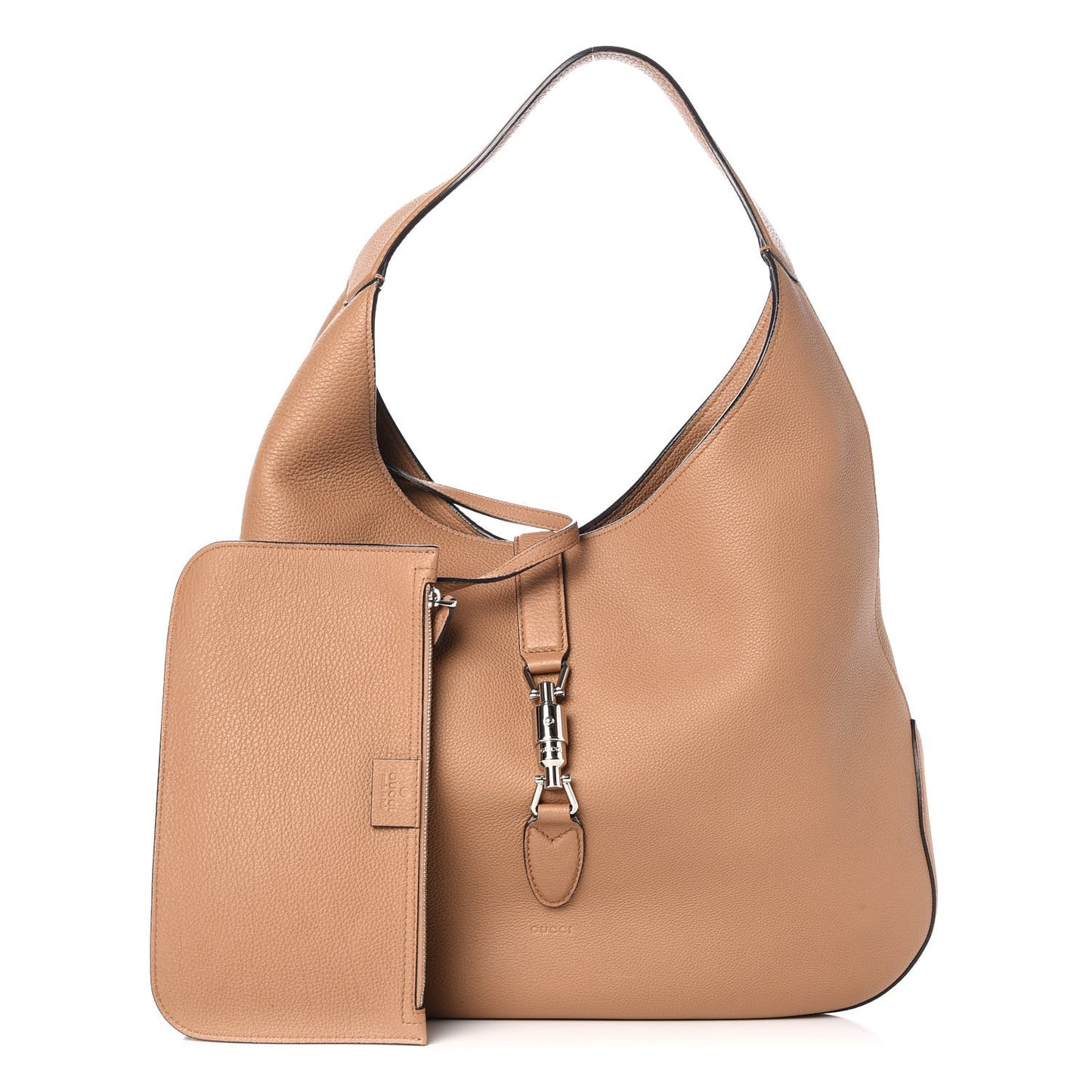 Soft Grained Calfskin Large Jackie Hobo Classic Camel