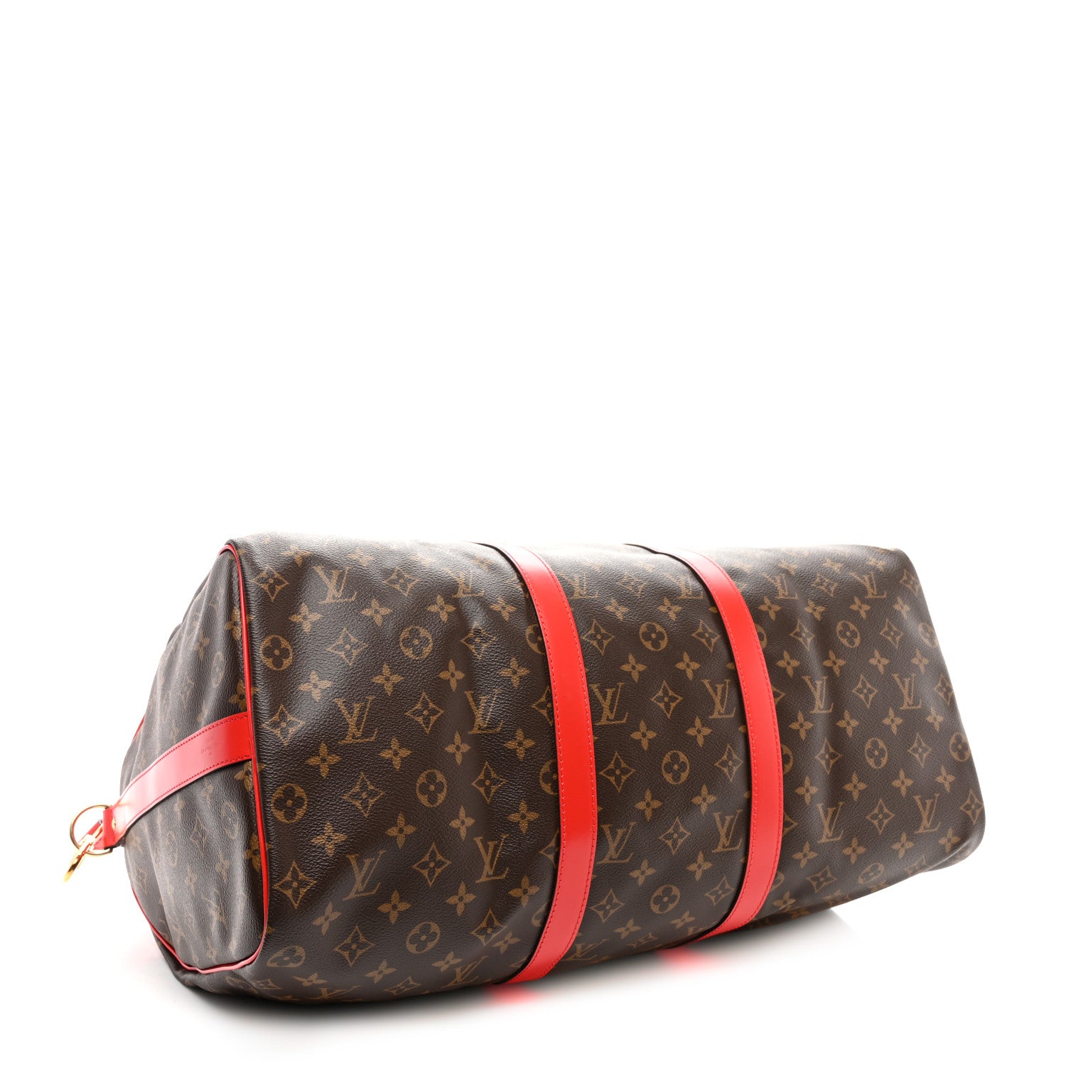 Louis Vuitton Calfskin Monogram Keepall Bandouliere 50 Coquelicot 3 of 9