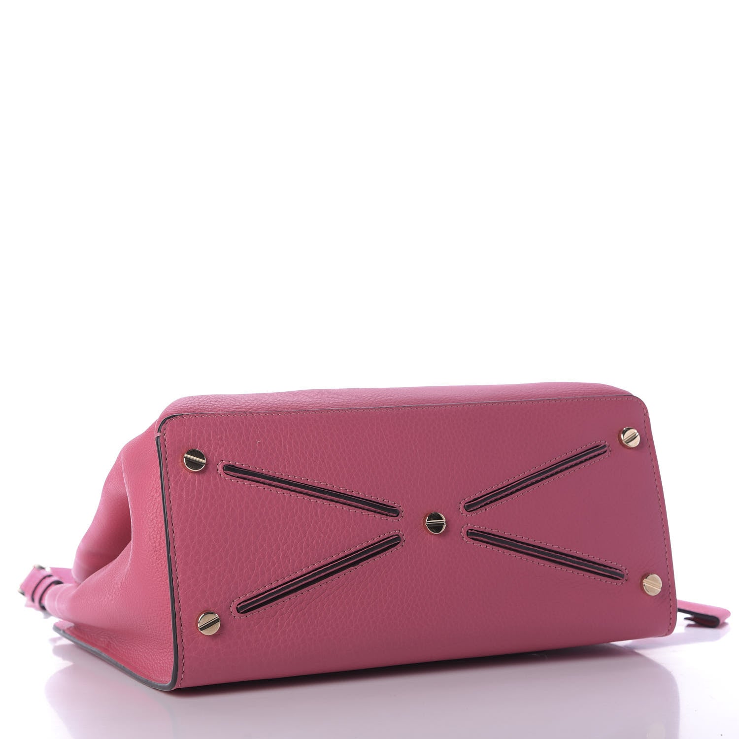 Valentino Garavani Pebbled Calfskin Large JoyLock Satchel Shadow Pink 5 of 9