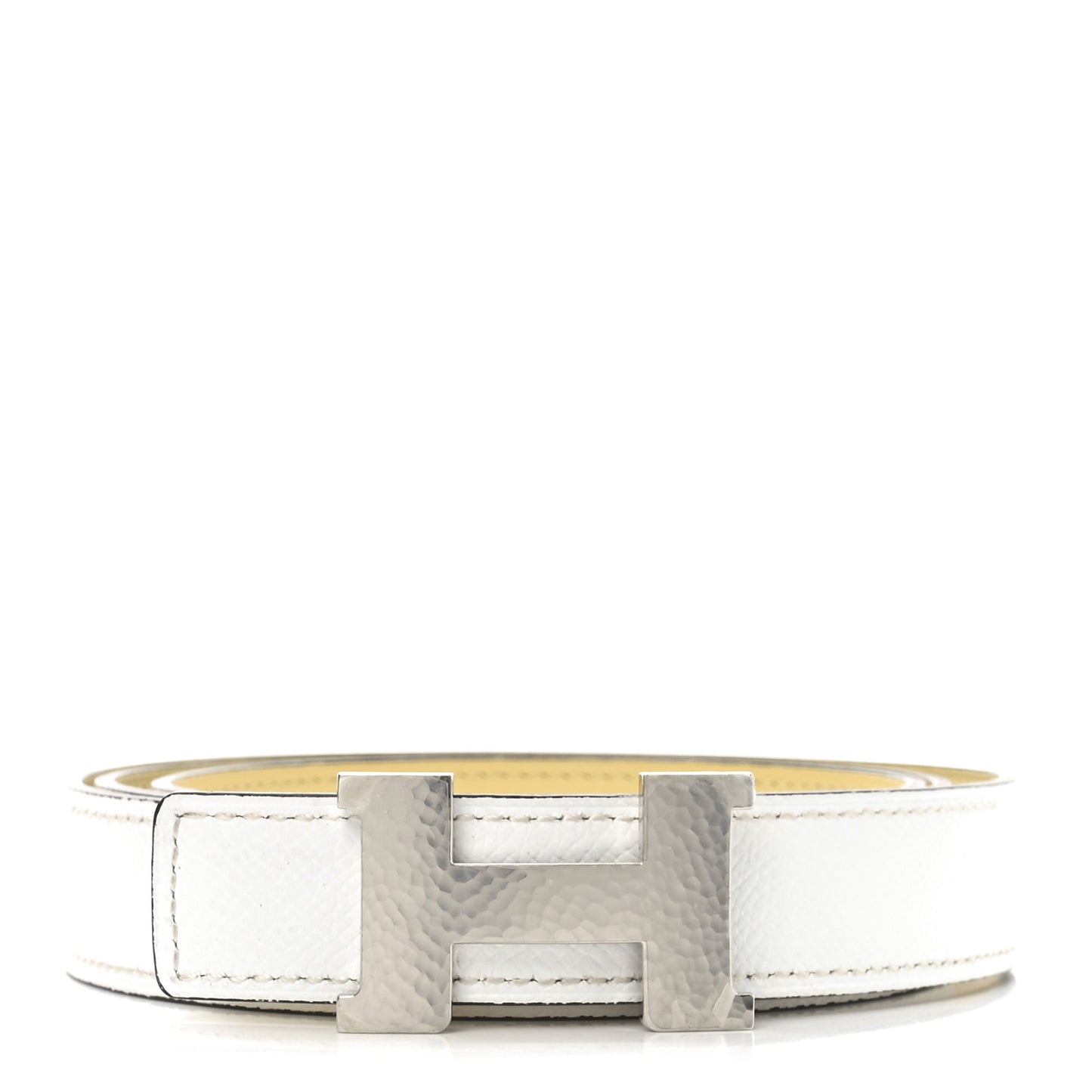 Swift Epsom 24mm Mini Martelee Constance Belt 90 Jaune Poussin White