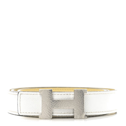 Hermes Swift Epsom 24mm Mini Martelee Constance Belt 90 Jaune Poussin White 1 of 5