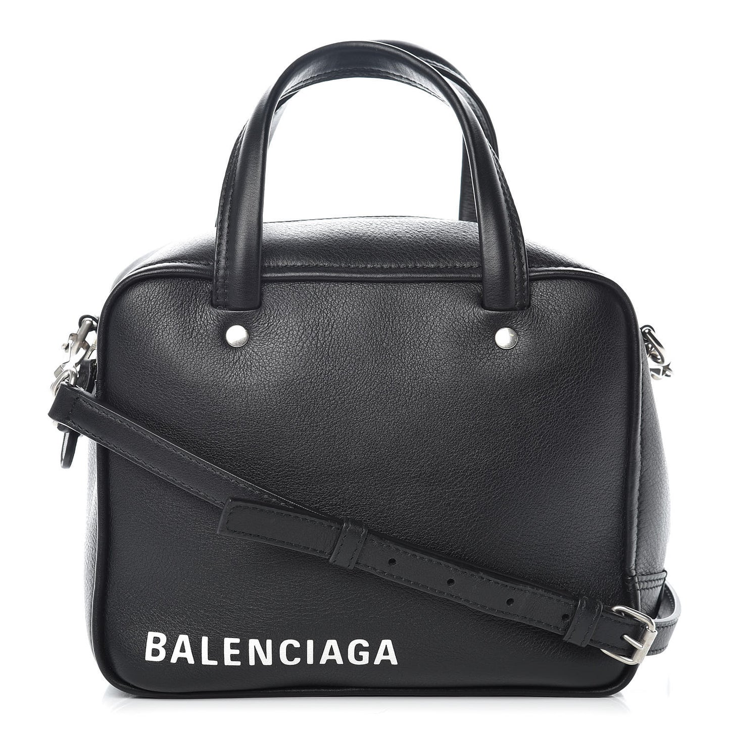 Shiny Day Calfskin XS Triangle Square Bag Black