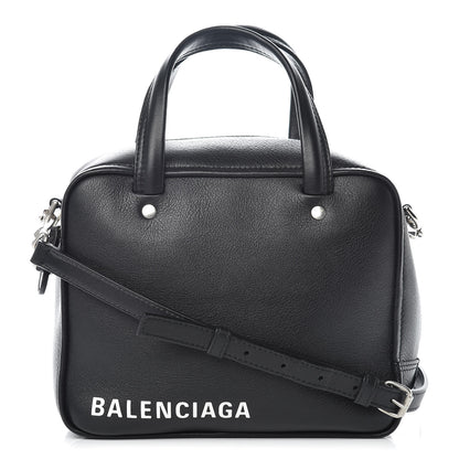 Balenciaga Shiny Day Calfskin XS Triangle Square Bag Black 1 of 10