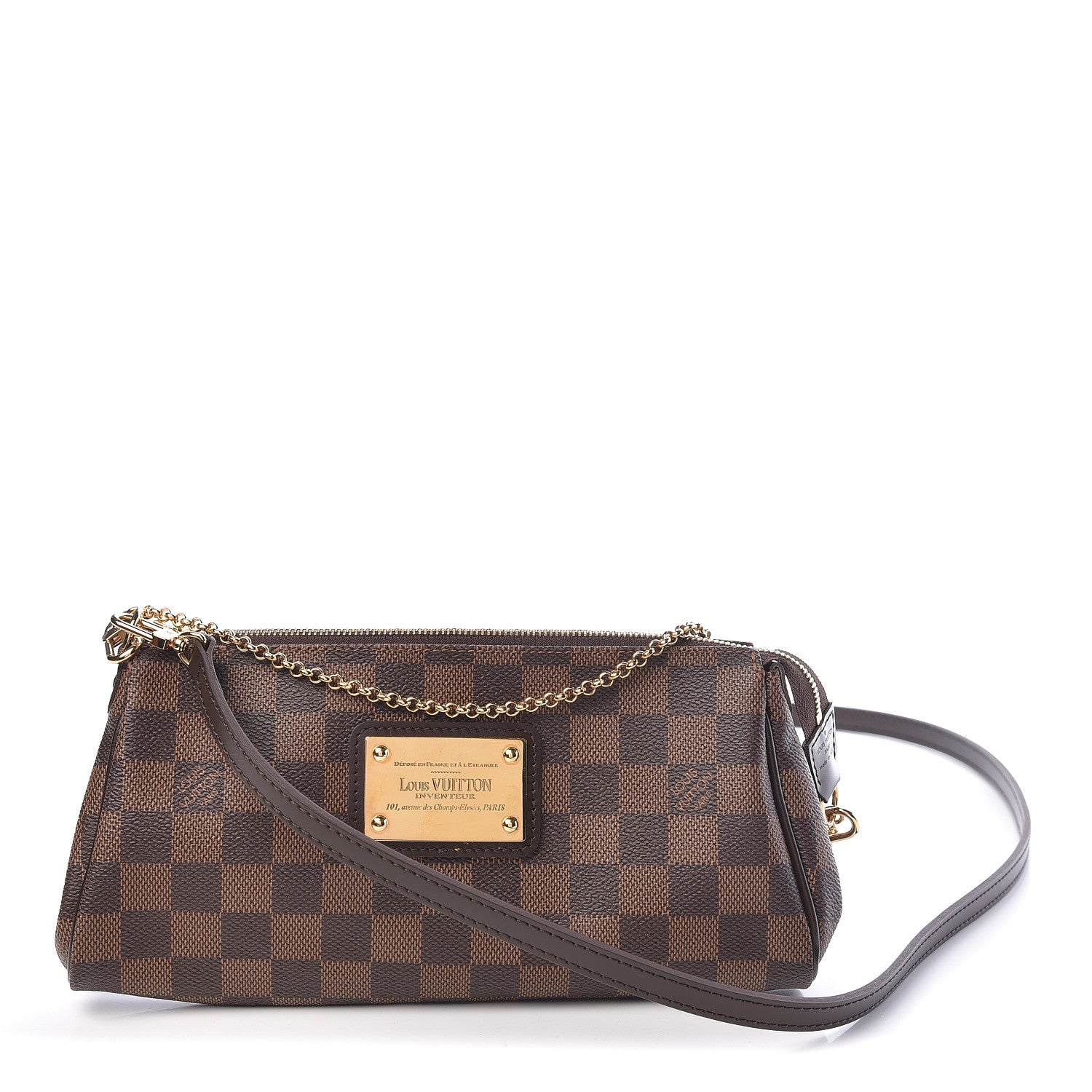 Louis Vuitton Damier Ebene Eva Clutch 1 of 11