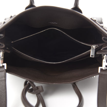 Saint Laurent Grained Calfskin Small Supple Sac de Jour Dark Brown 4 of 9