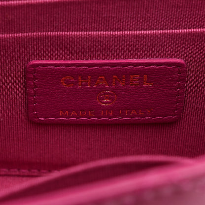 Chanel Lambskin Quilted Mini Trendy CC Clutch With Chain Fuchsia 6 of 11