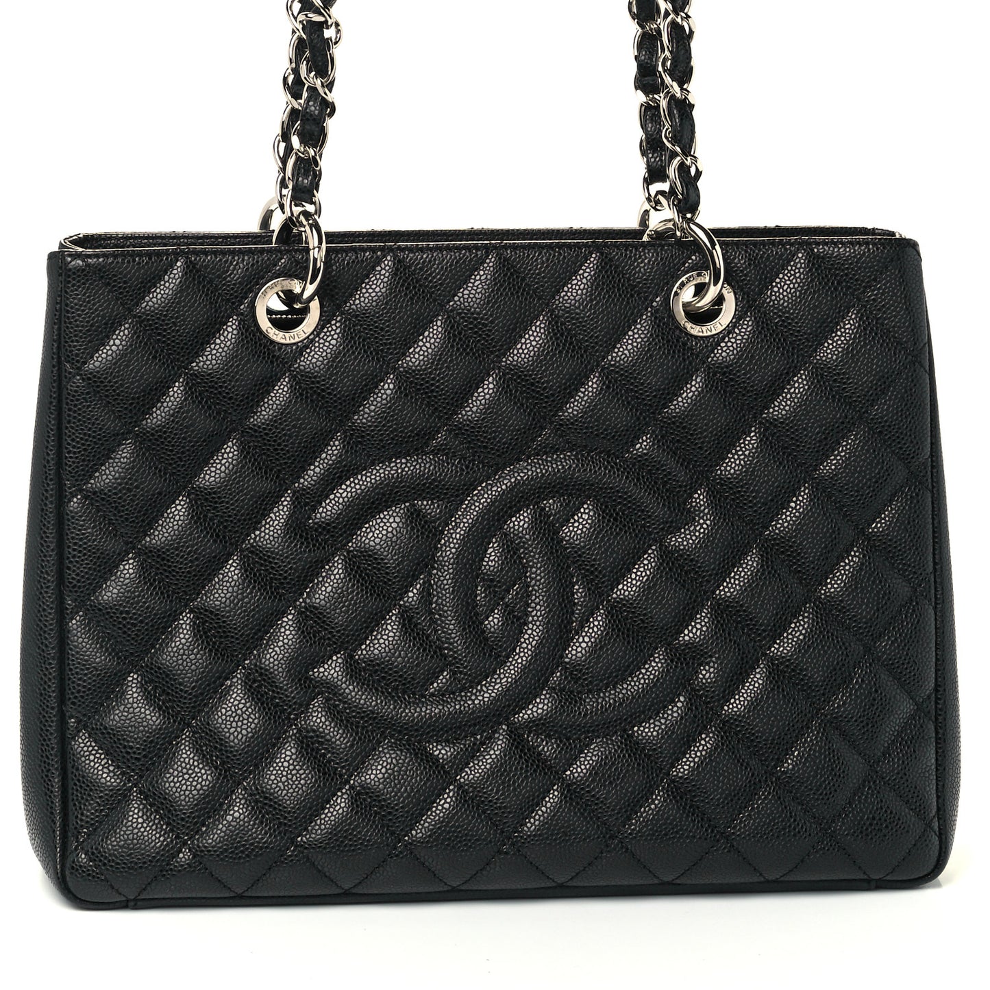 Caviar Quilted Grand Shopping Tote GST Black