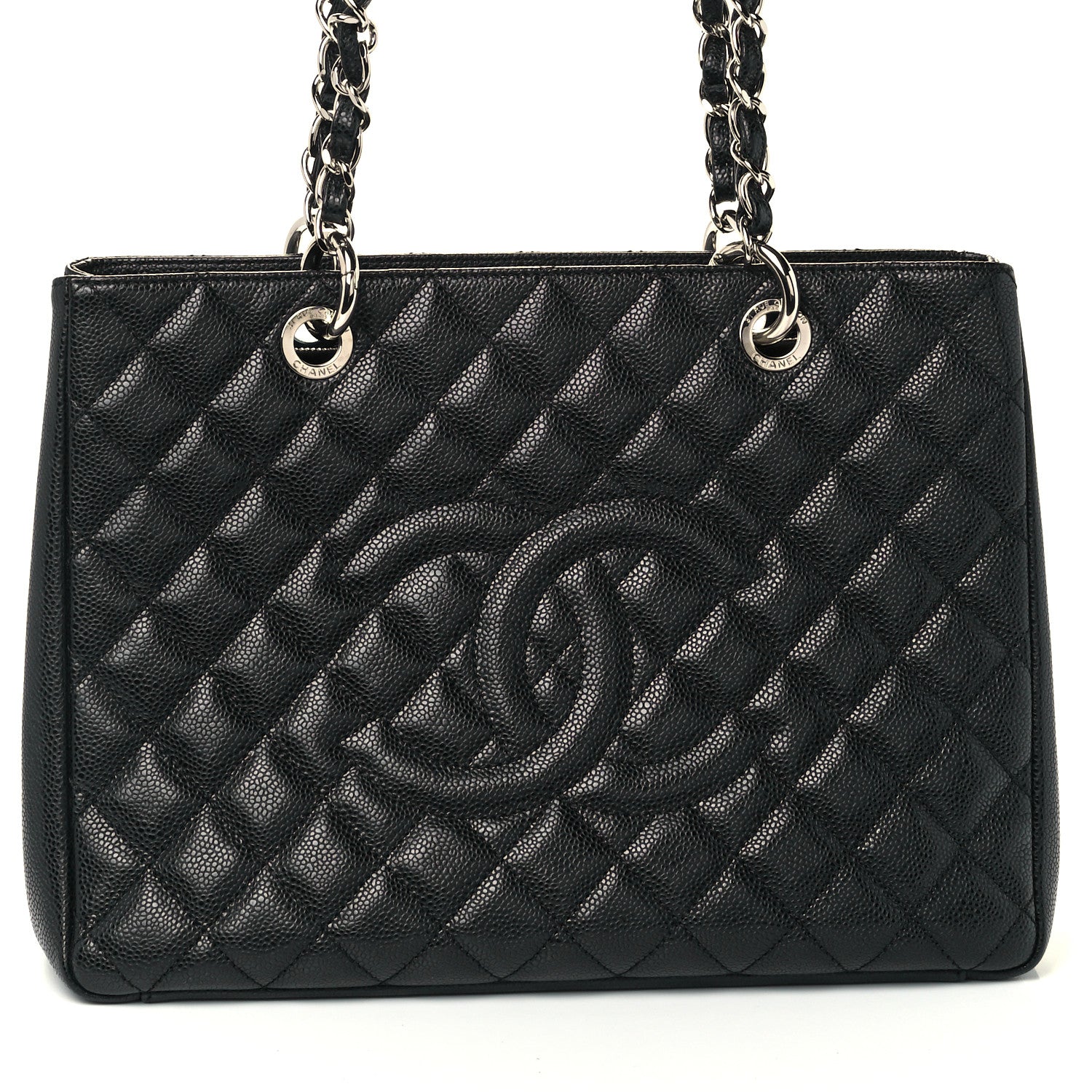 Chanel Caviar Quilted Grand Shopping Tote GST Black 8 of 10