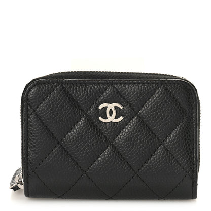 Chanel Caviar Quilted Zip Coin Purse Black 1 of 9