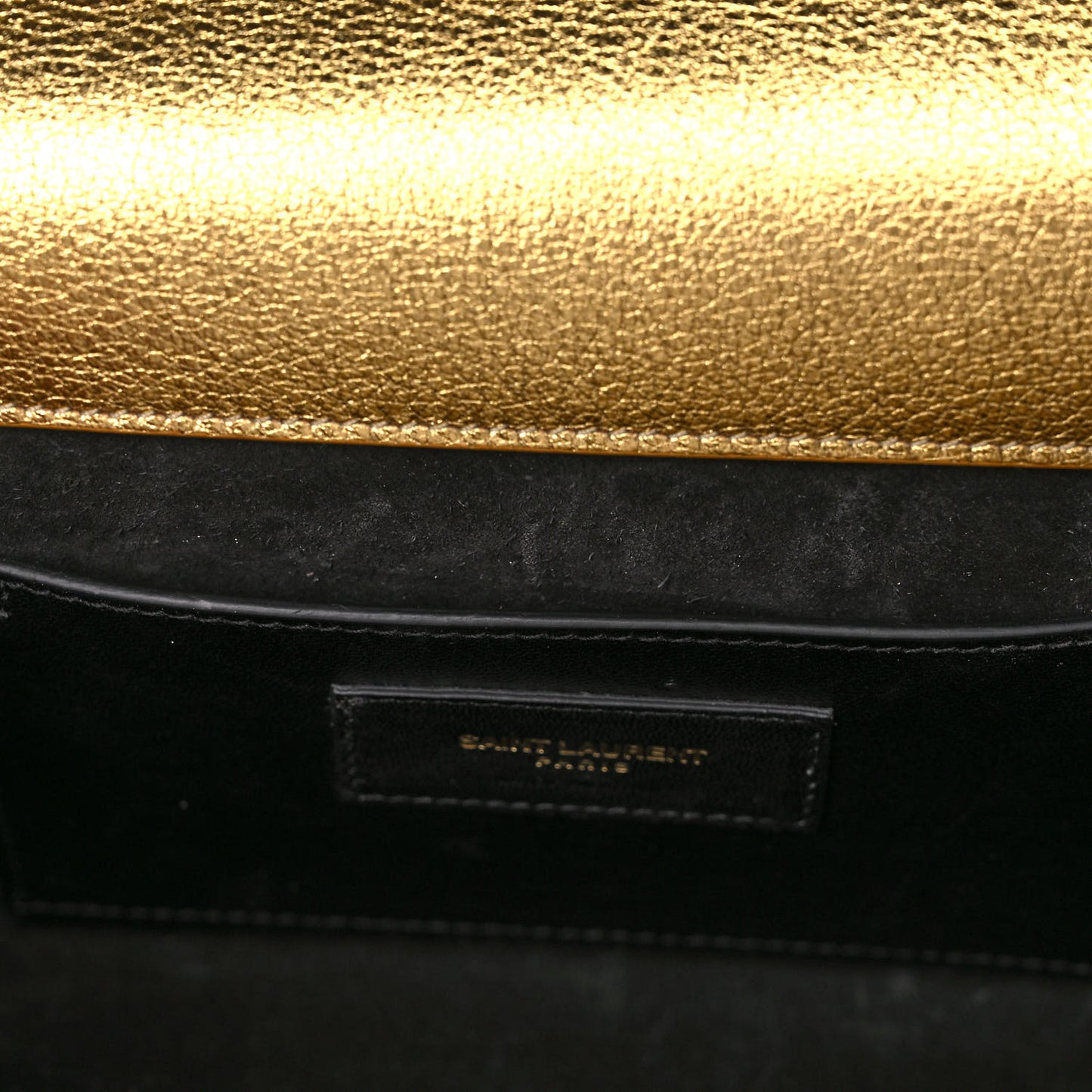 Metallic Textured Calfskin Classic Monogram Cassandre Clutch Gold