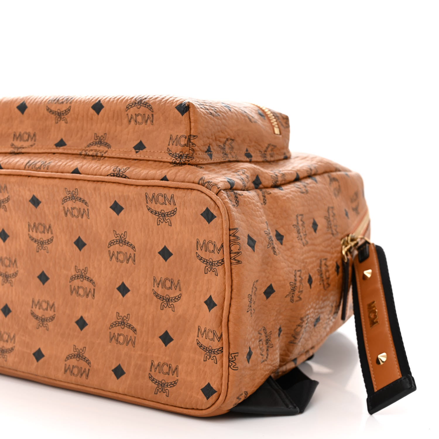 MCM Visetos Large Stark Backpack Cognac 10 of 10