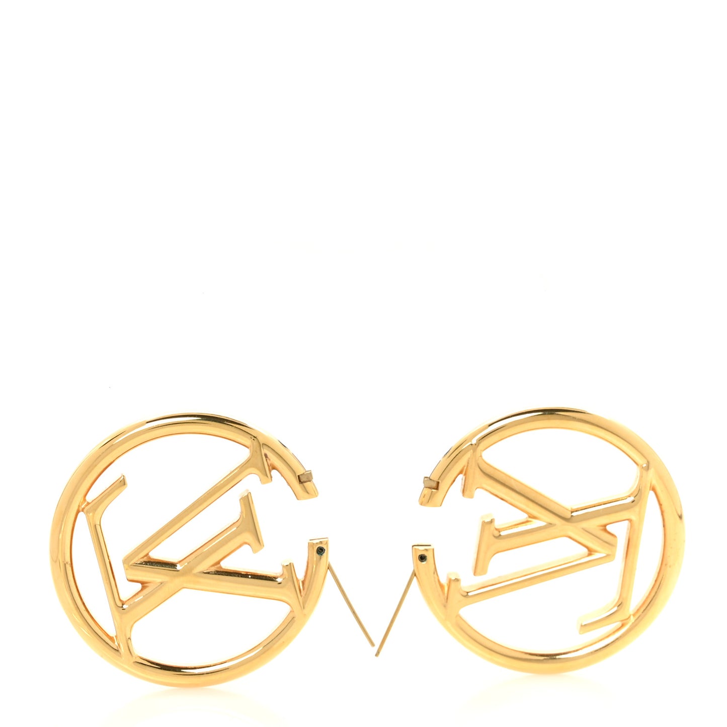Metal Louise Hoop Earrings Gold