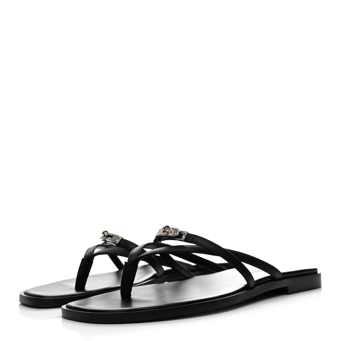 Calfskin Miss Sandals 38 Black