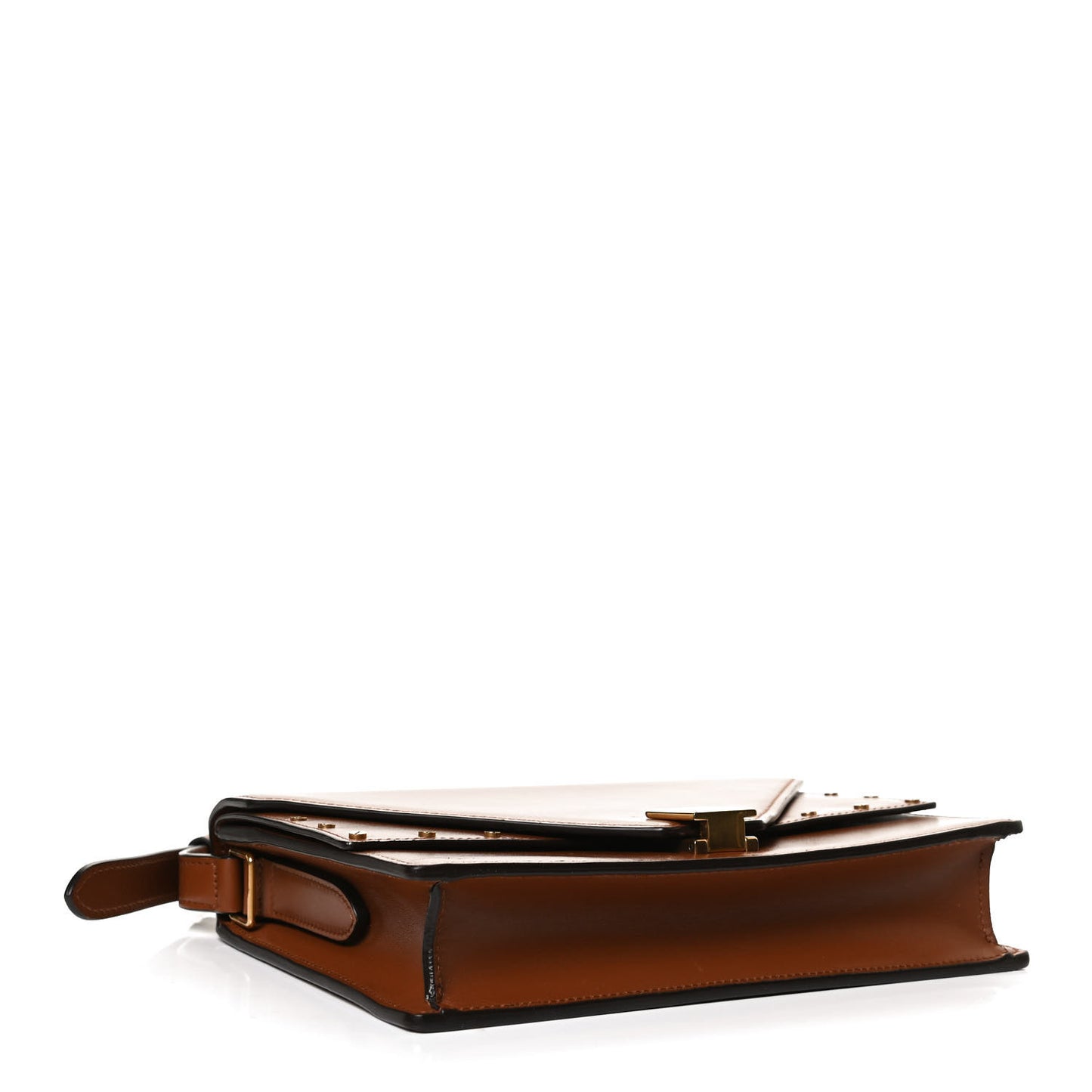 Calfskin Medium Margaux Shoulder Bag Brick Ebony