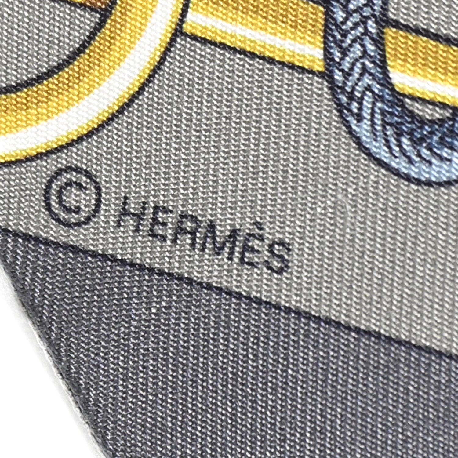 Hermes Silk Cliquetis Twilly Vert De Gris Anthracite 3 of 13